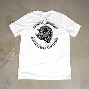 Angry Bacon Hunting Guides White T-Shirt